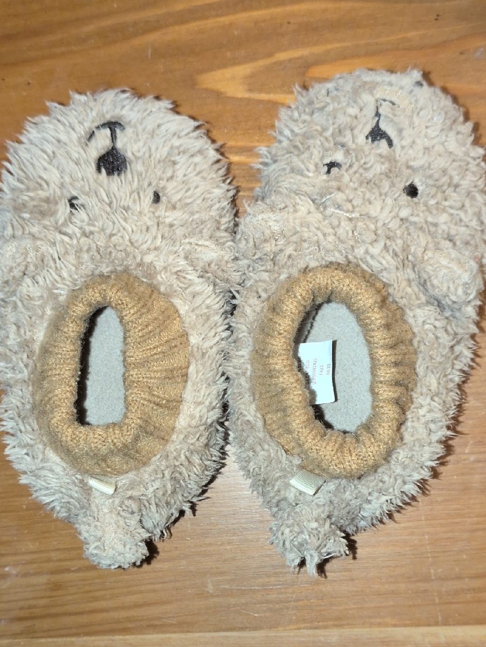 GAP Baby Plush Bear Slippers - Light Brown